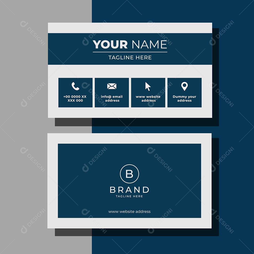 Modelo de Cartão de Visita Ilustração Vetor EPS + AI Editável