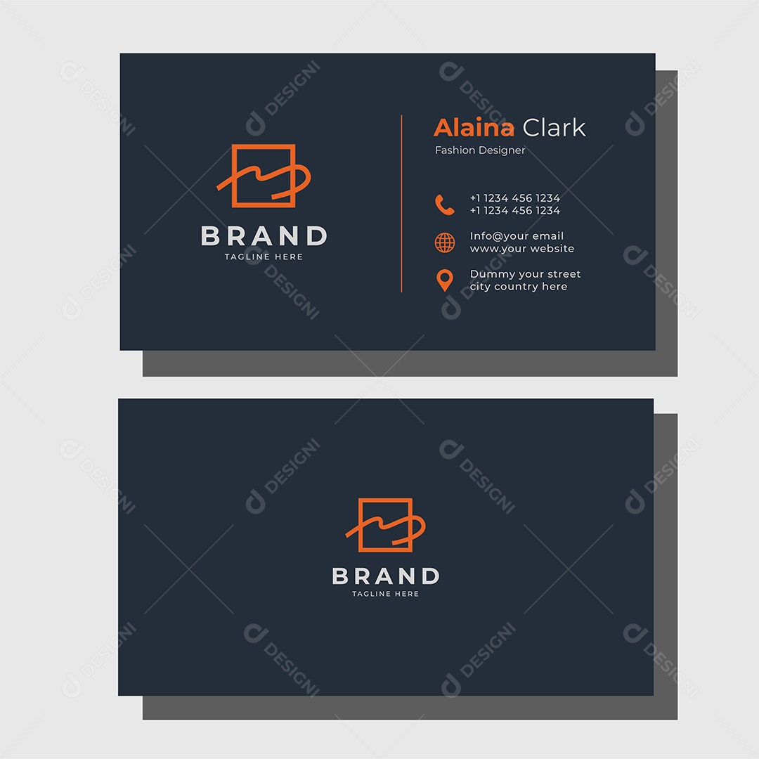 Modelo de Cartão de Visita Ilustração Vetor EPS + AI Editável