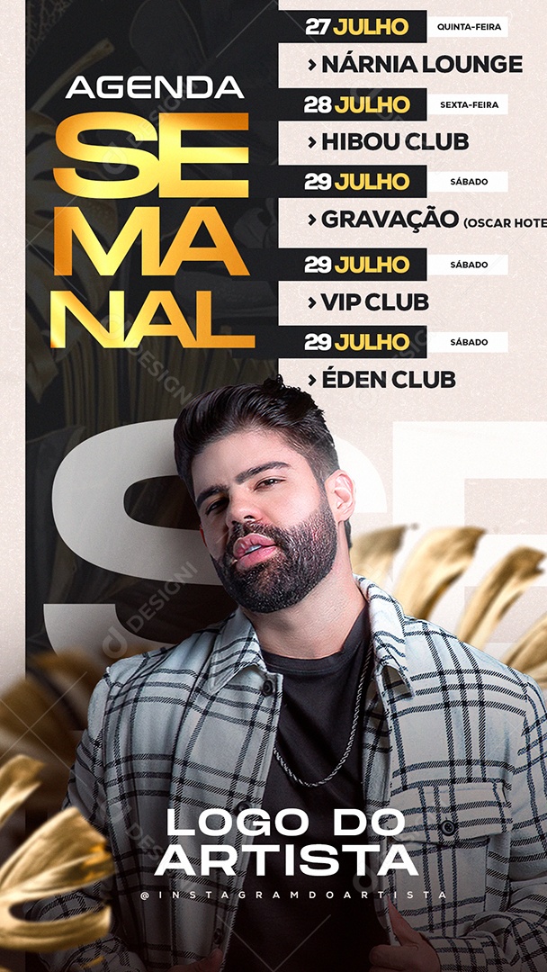 Story Agenda Semanal Flyer Social Media PSD