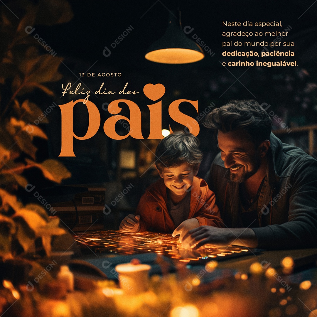 Feliz dia dos Pais Social Media PSD Editável