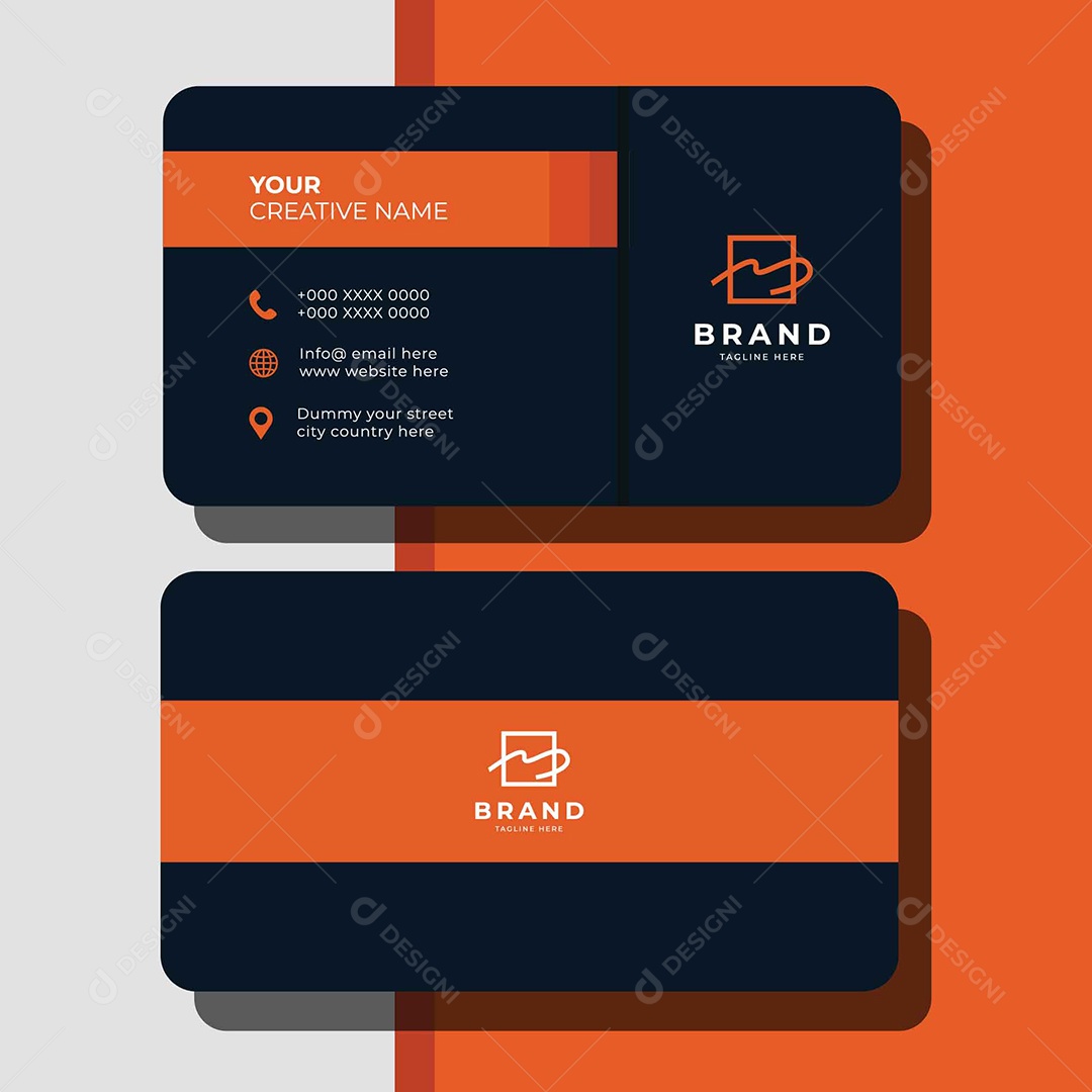 Modelo de Cartão de Visita Ilustração Vetor EPS + AI Editável