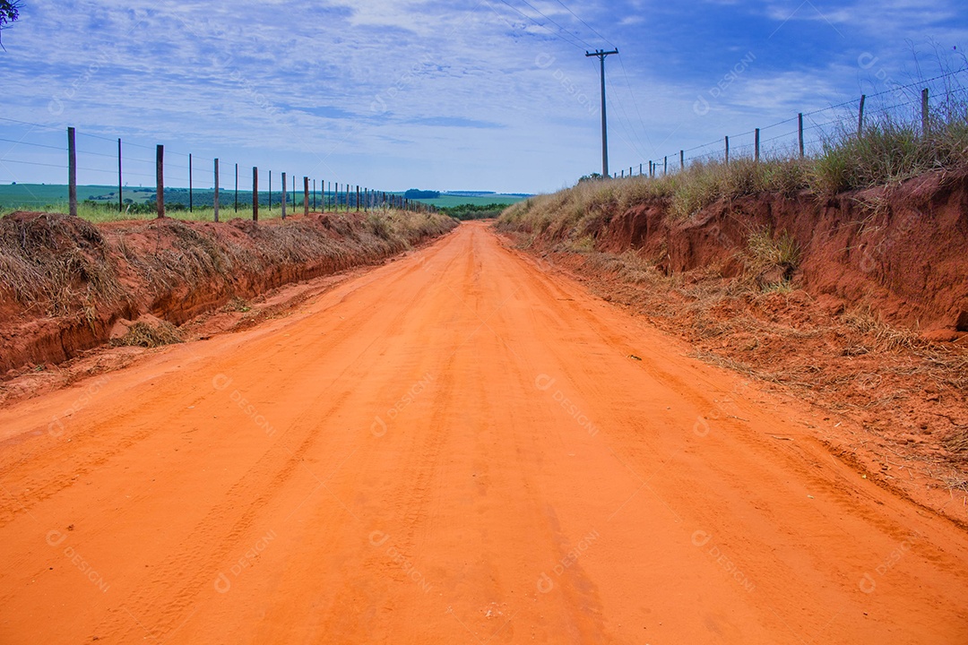Vista estrada de terra