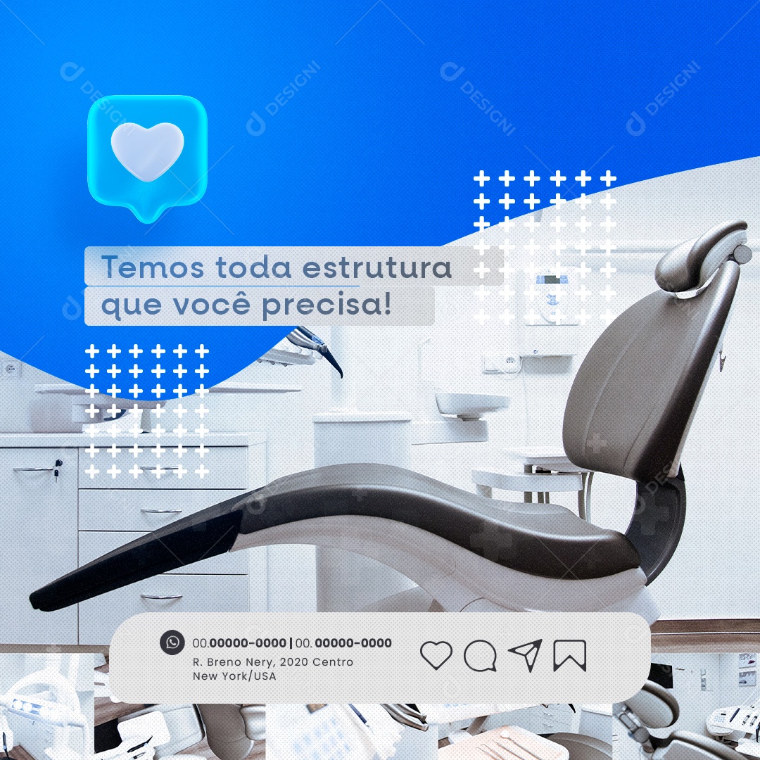 Dentista Temos Toda Estrutura que Você Precisa Social Media PSD Editável