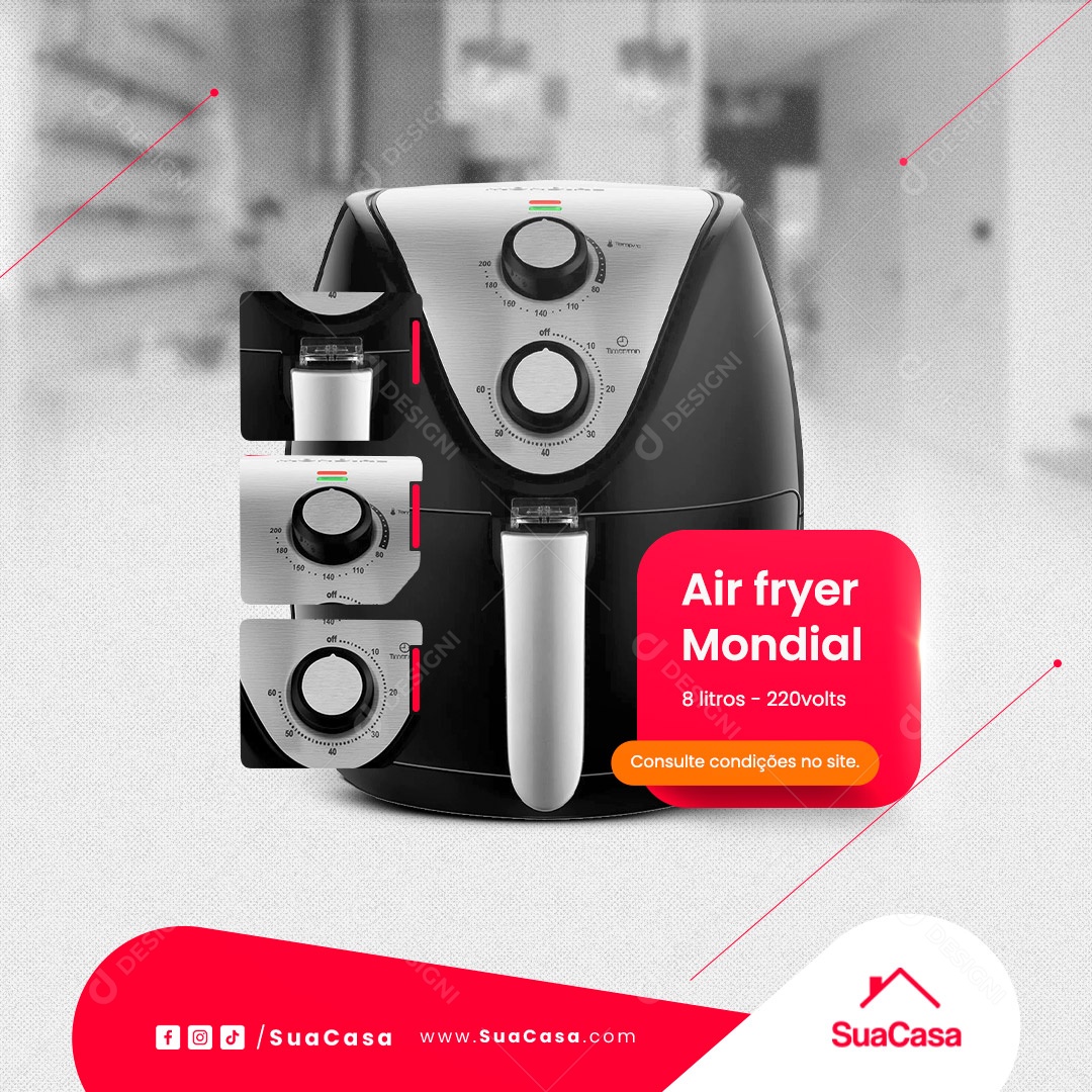 Loja De Eletrodomésticos Air Flyer Mondial Social Media PSD Editável