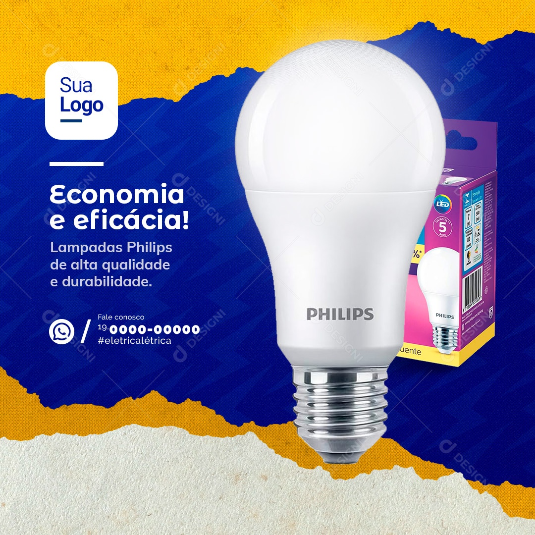 Materiais De Construção Economia e Eficácia Social Media PSD Editável