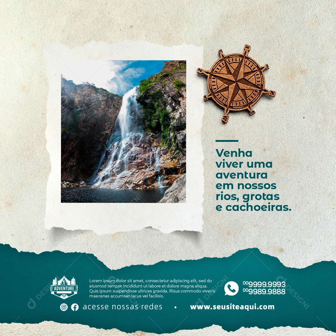 Social Media Travel Agency Come Live an Editable PSD Adventure