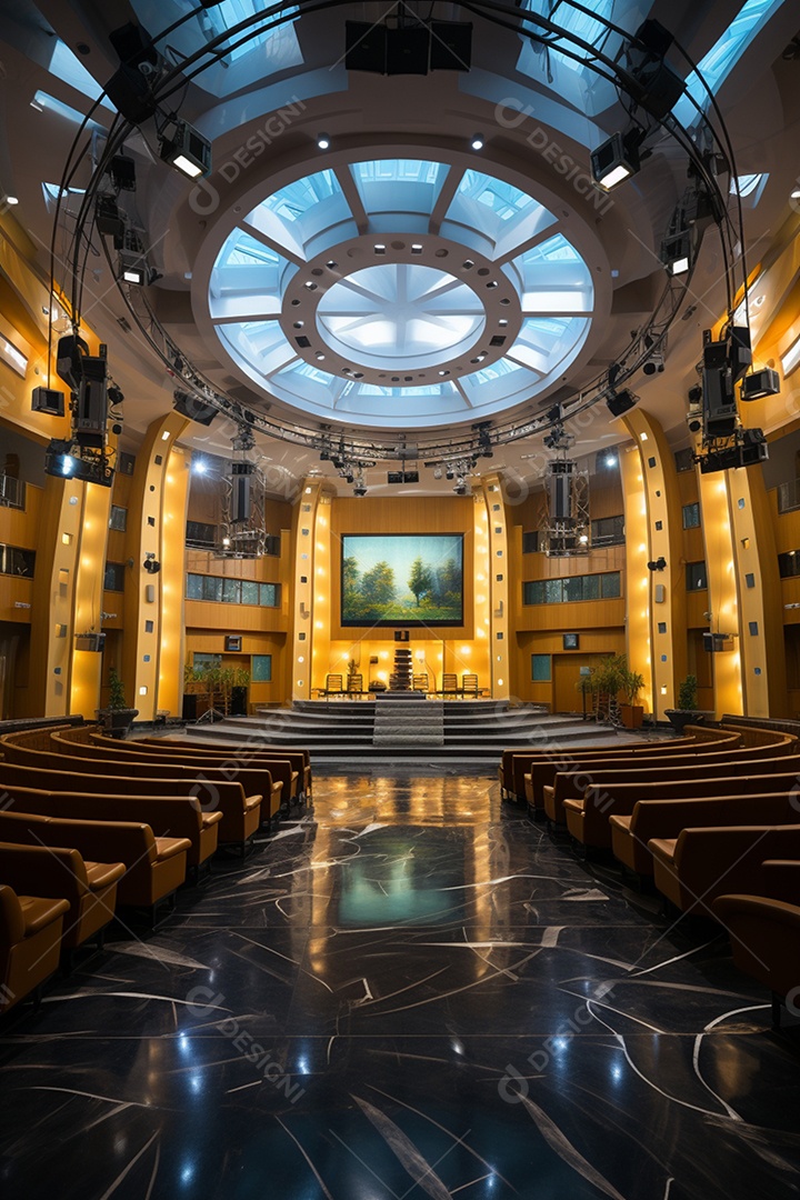 Cenário para evento com palco
