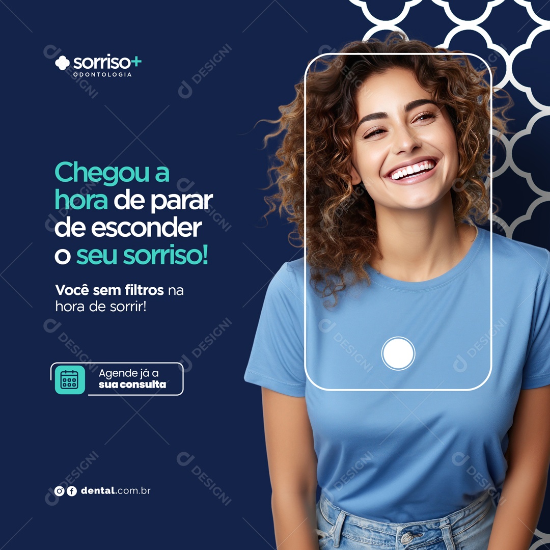 Dentista Chegou a Hora de Parar de Esconder o Seu Sorrisos PSD Editável