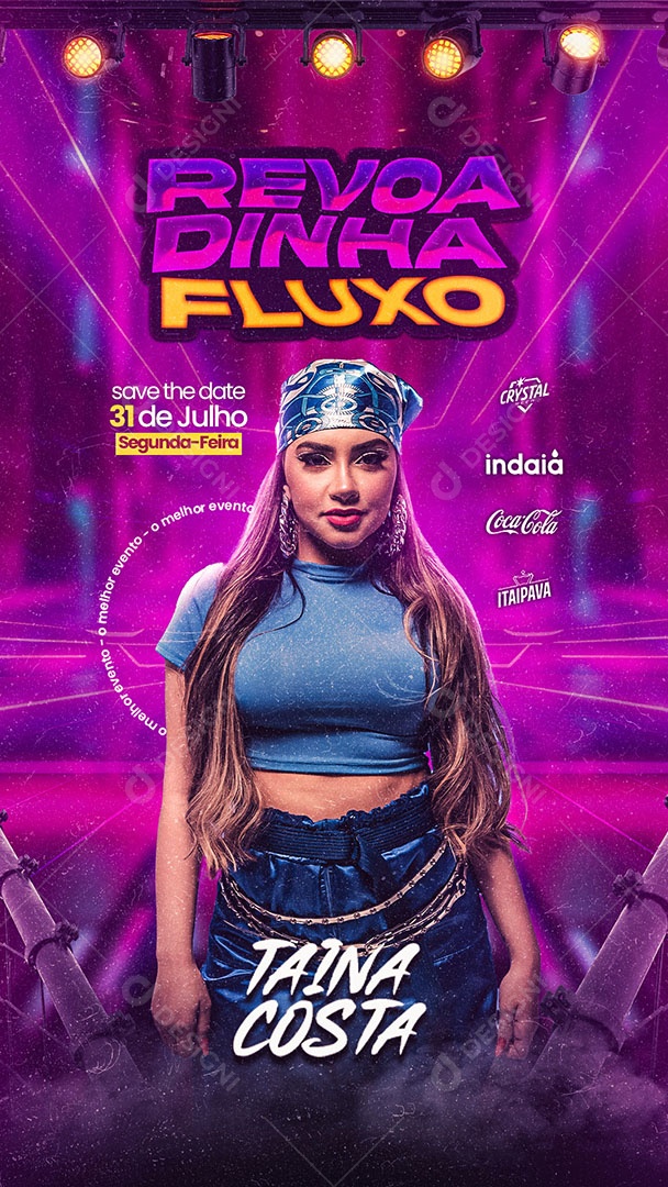 Story Revoadinha Fluxo Flyer Taina Costa Social Media PSD Editável