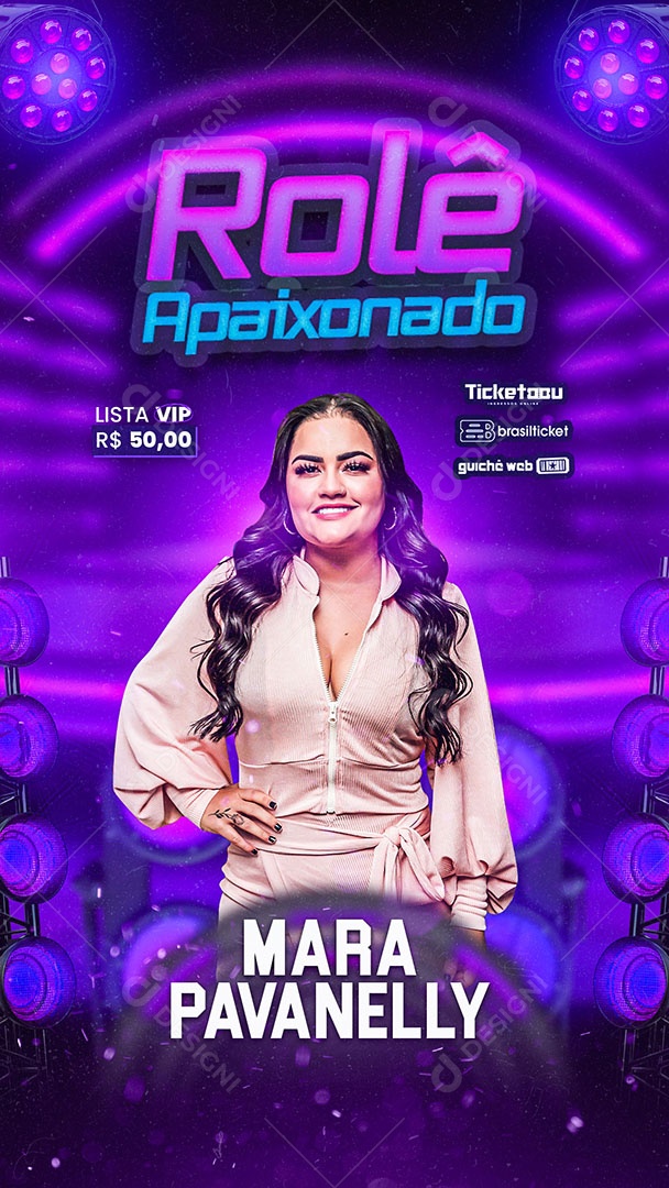 Story Rolê Apaixonado Flyer Mara Pavanelly Social Media PSD Editável