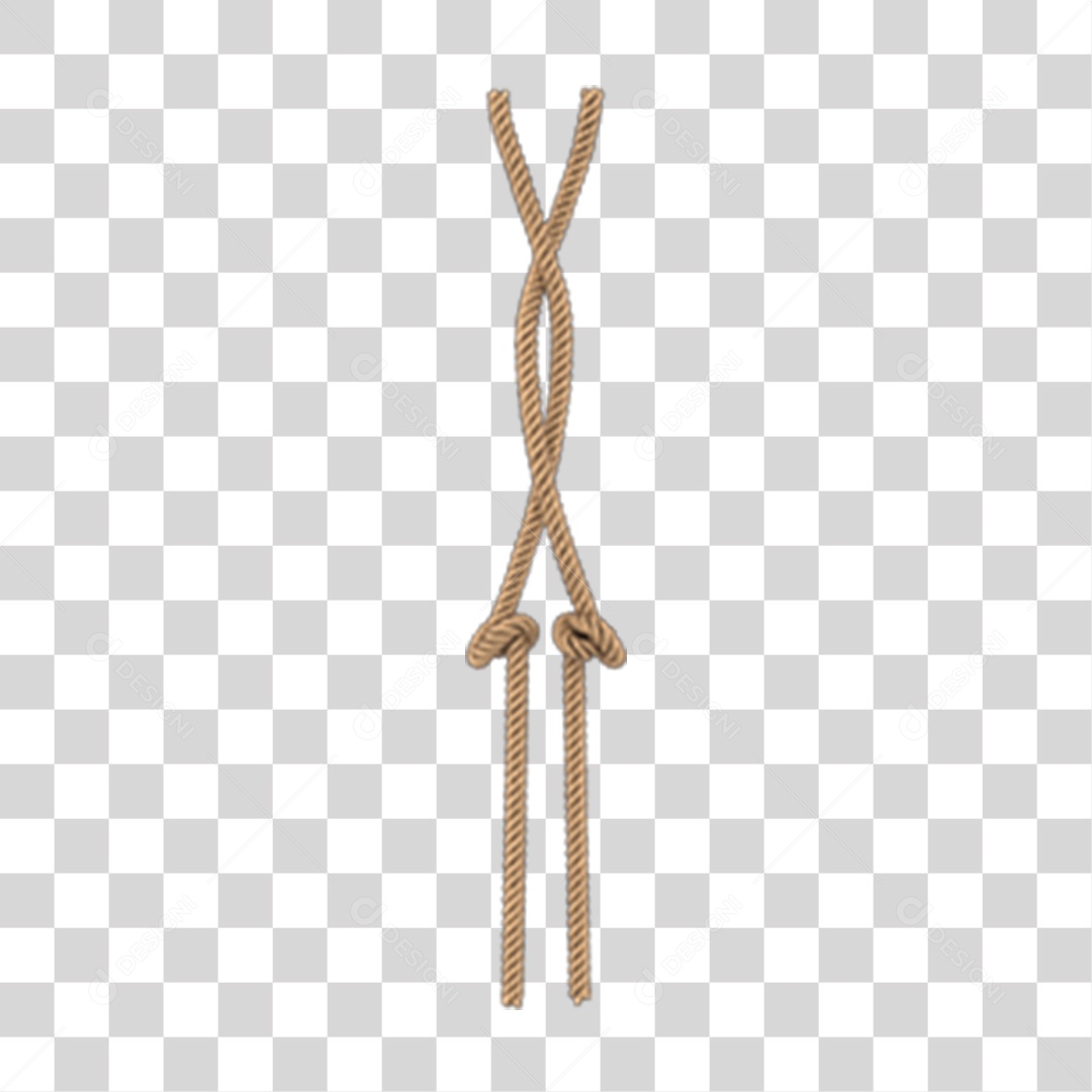 Elemento 3D Corda Entrelaçada Para Composição PNG Transparente