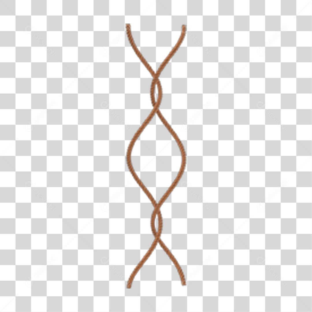 Elemento 3D Corda Entrelaçada Para Composição PNG Transparente