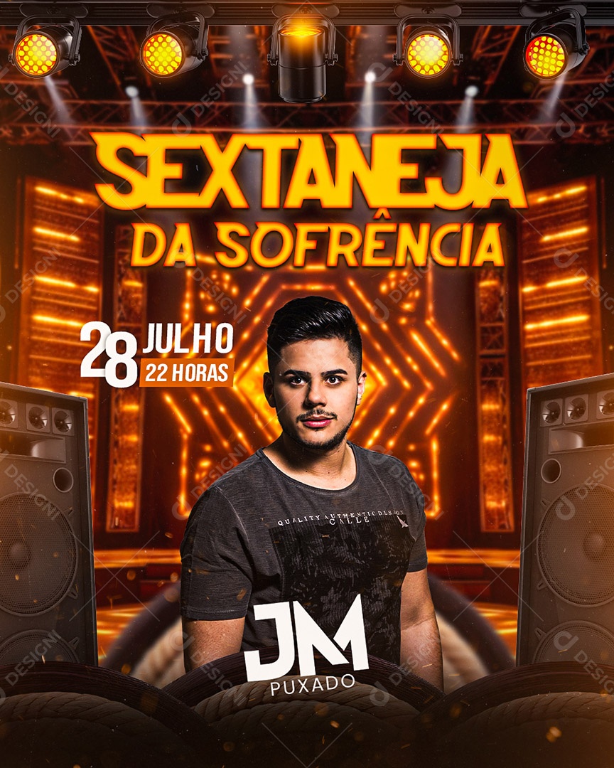 Sextaneja Da Sofrência Flyer JM Puxado Social Media PSD Editável