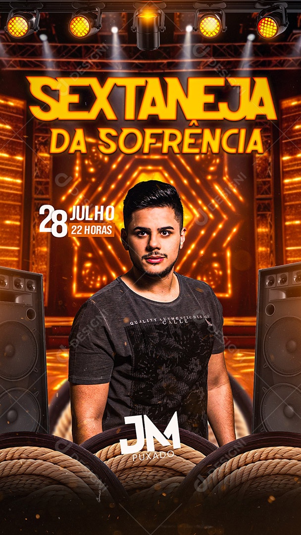 Story Sextaneja Da Sofrência Flyer JM Puxado Social Media PSD Editável