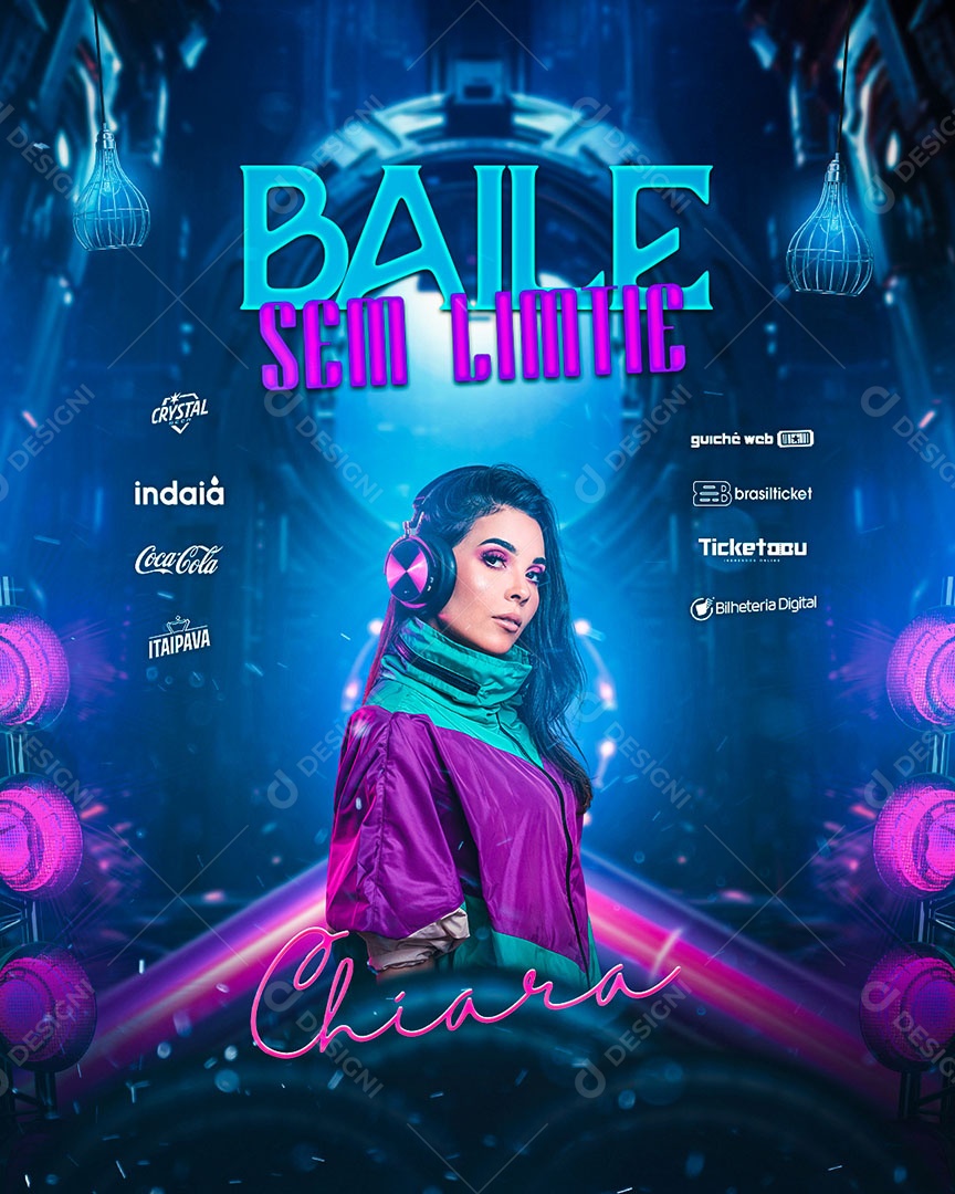 Baile Sem Limite Flyer Social Media PSD Editável