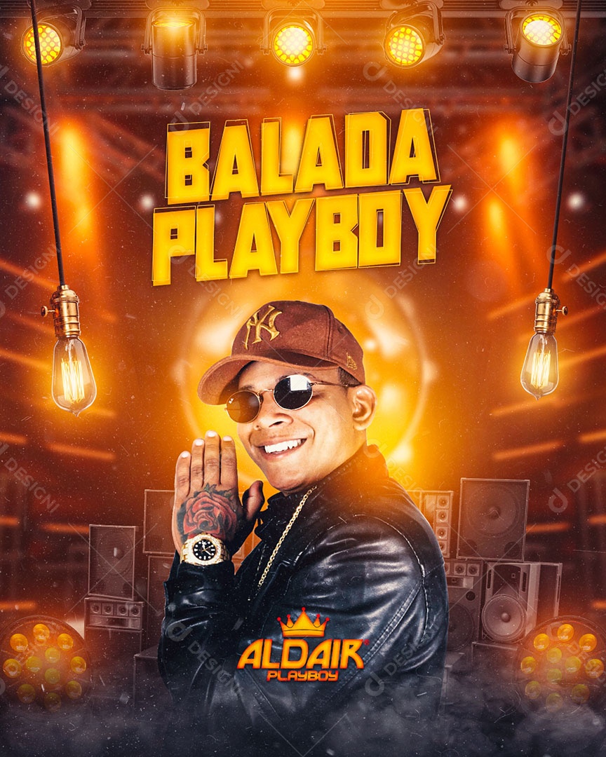 Balada Playboy Flyer Social Media PSD Editável