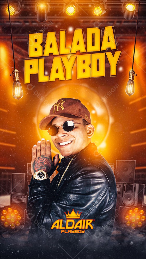 Story Balada Playboy Flyer Social Media PSD Editável