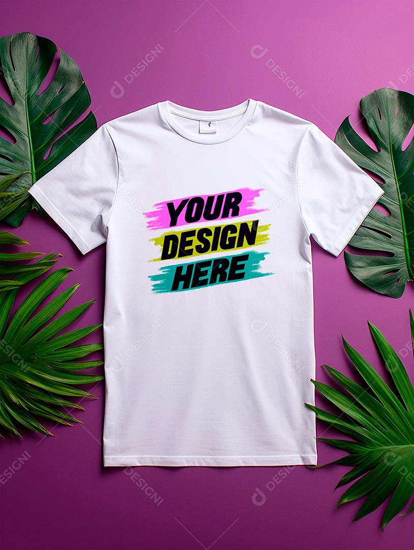 Mockup de Camiseta Branca PSD Editável