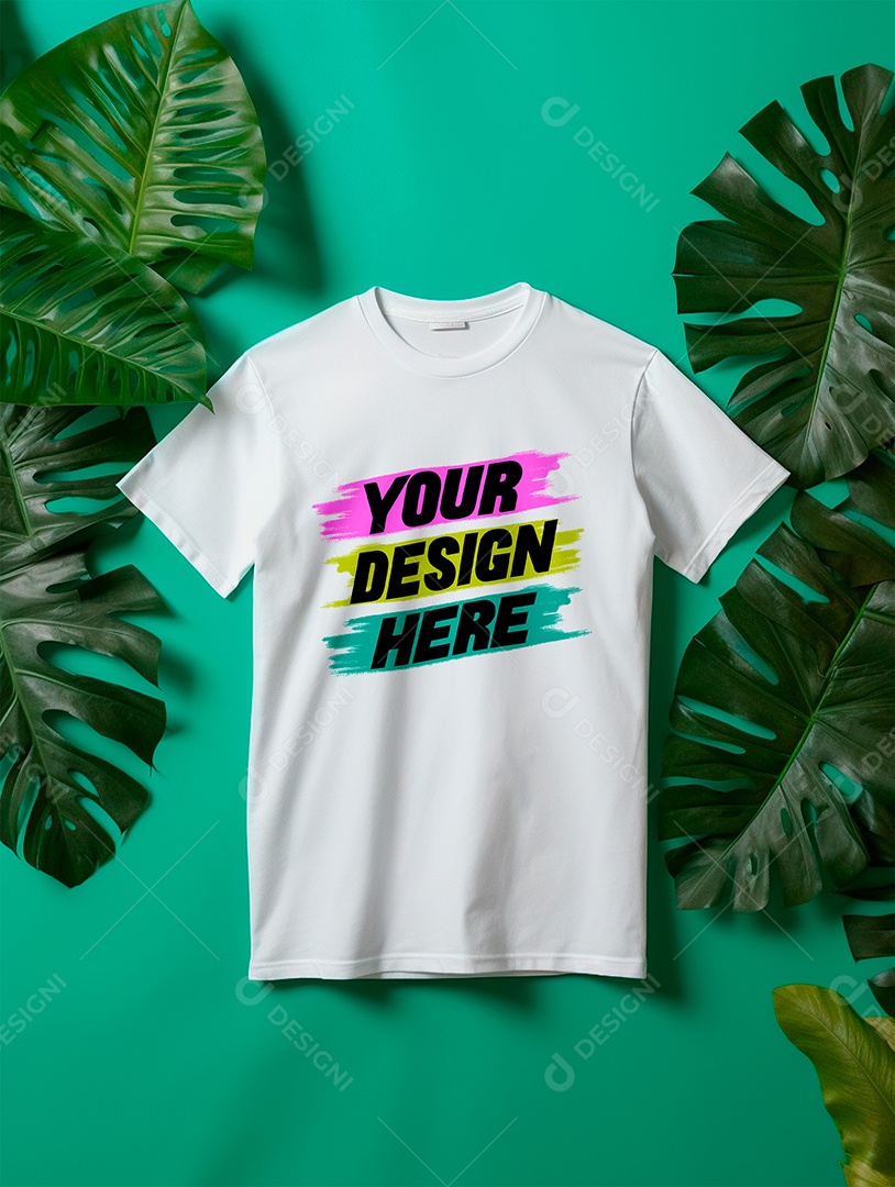 Mockup de Camiseta Branca PSD Editável