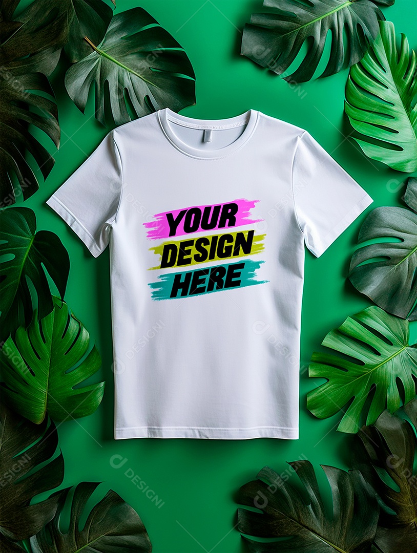 Mockup de Camiseta Branca PSD Editável