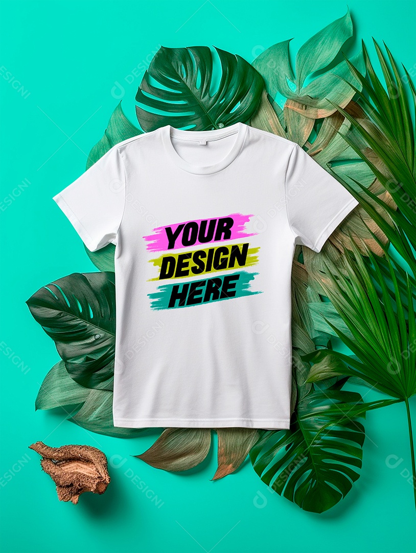 Mockup de Camiseta Branca PSD Editável