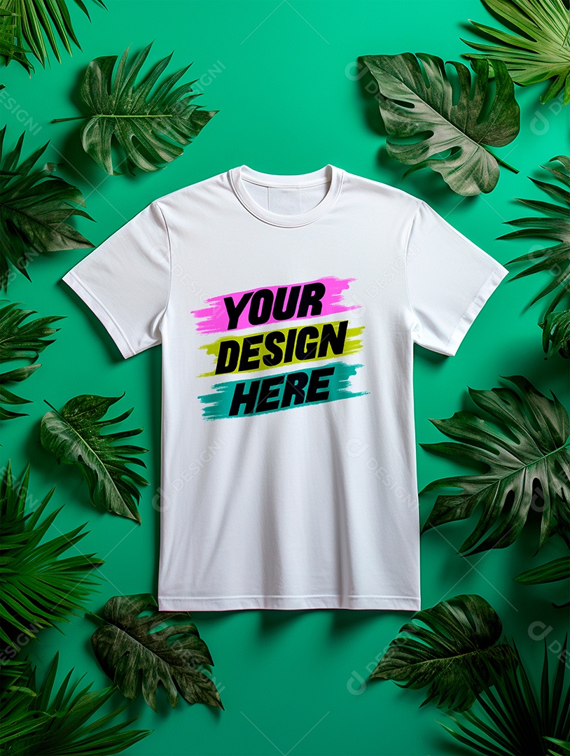 Mockup de Camiseta Branca PSD Editável