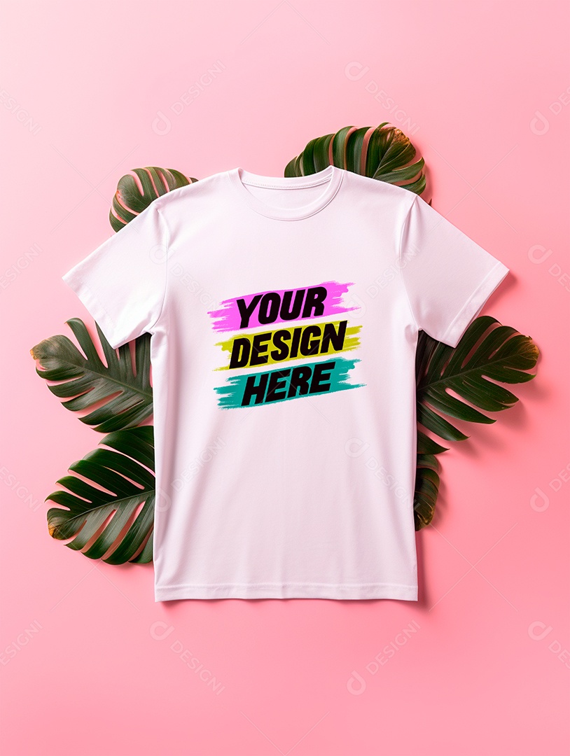 Mockup de Camiseta Branca PSD Editável
