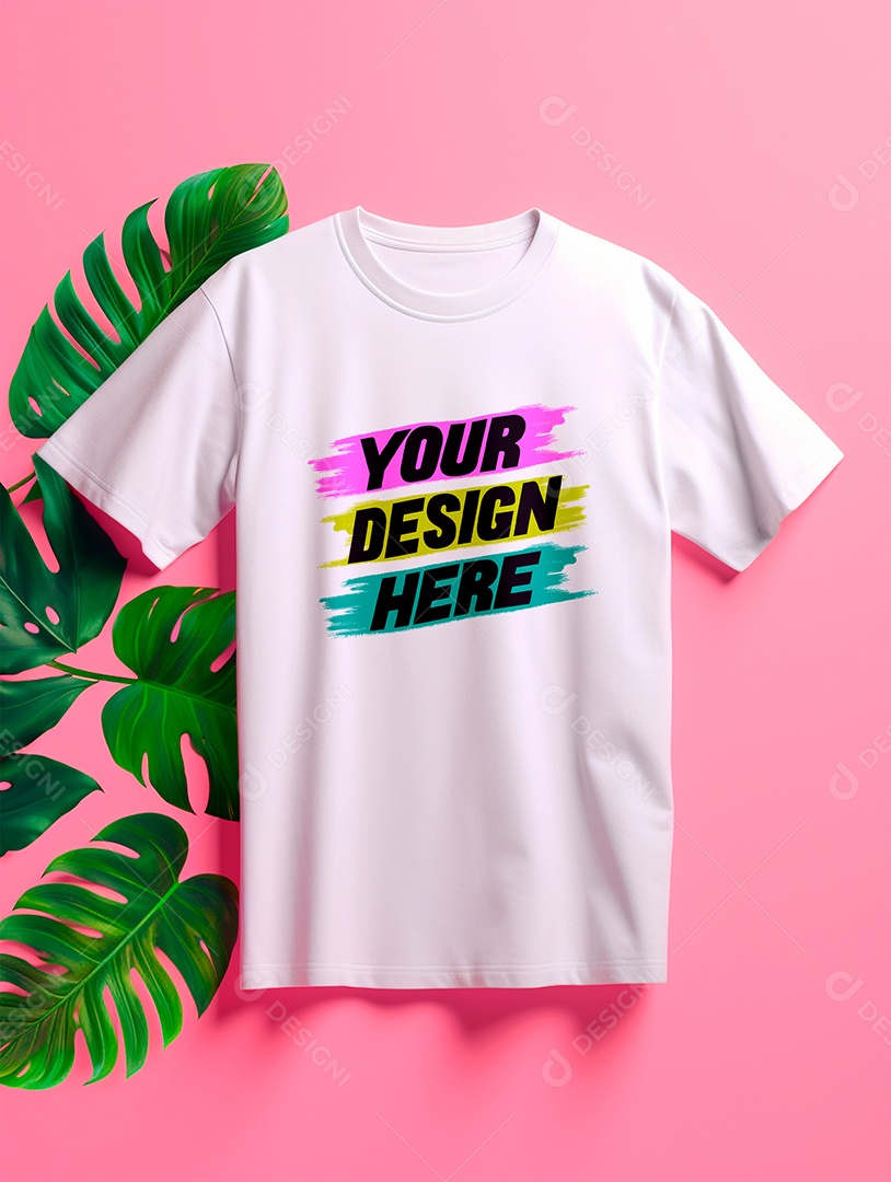 Mockup de Camiseta Branca PSD Editável