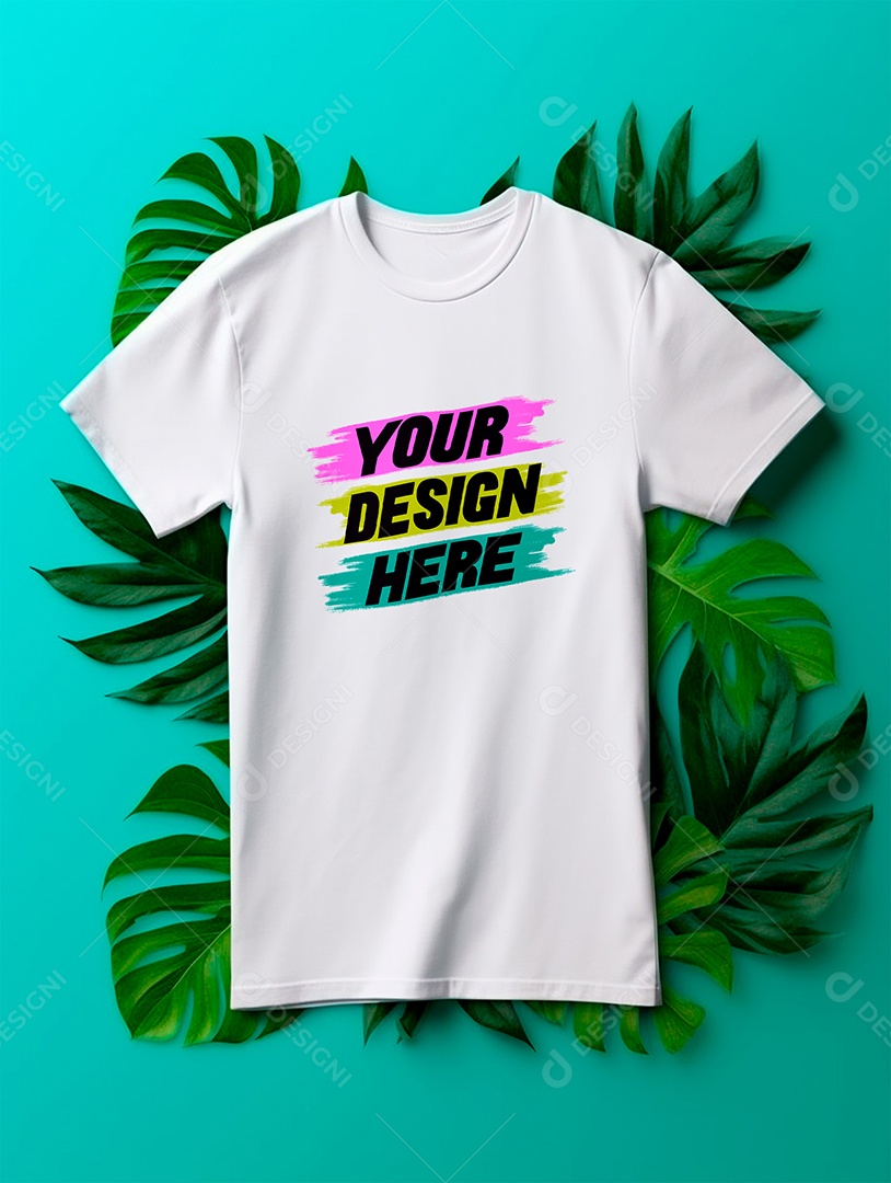 Mockup de Camiseta Branca PSD Editável