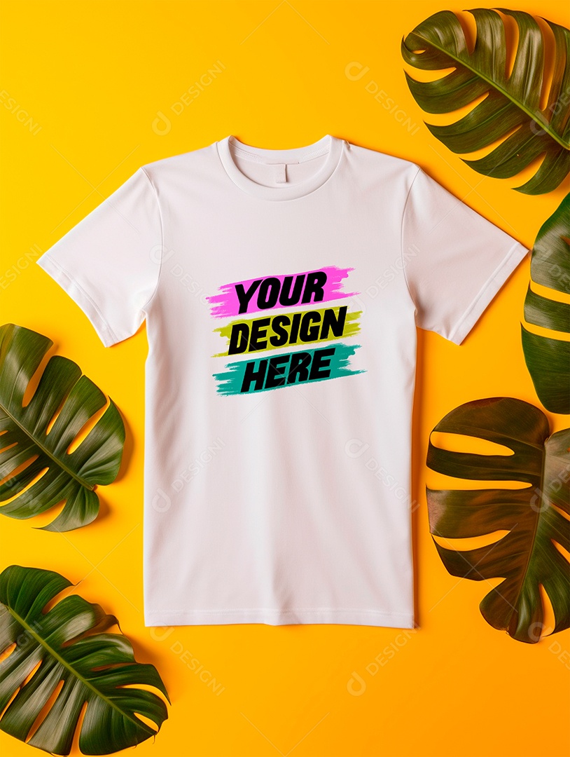 Mockup de Camiseta Branca PSD Editável