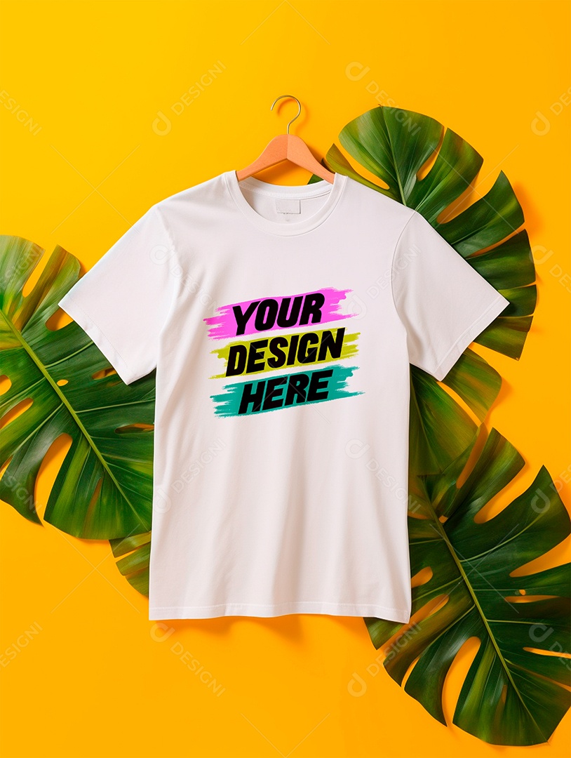 Mockup de Camiseta Branca PSD Editável