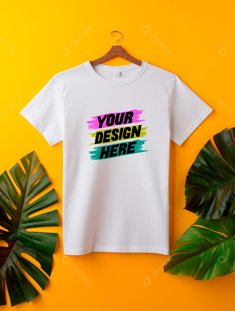 Mockup de Camiseta Branca PSD Editável