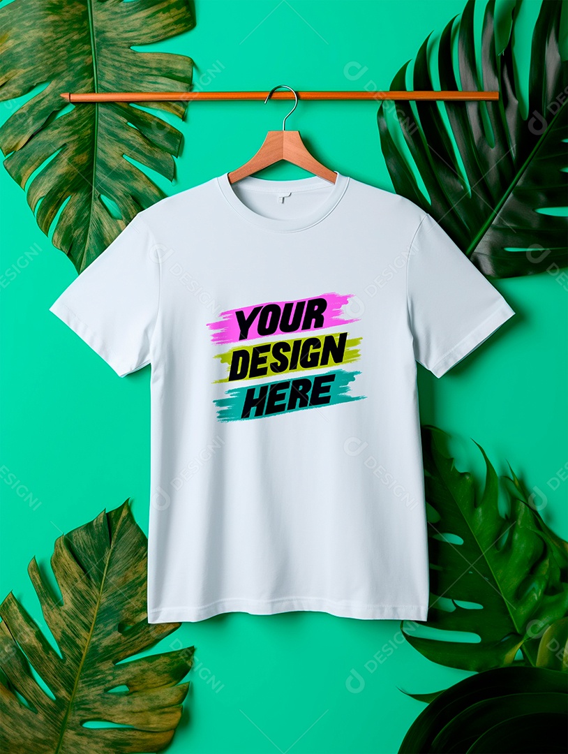 Mockup de Camiseta Branca PSD Editável