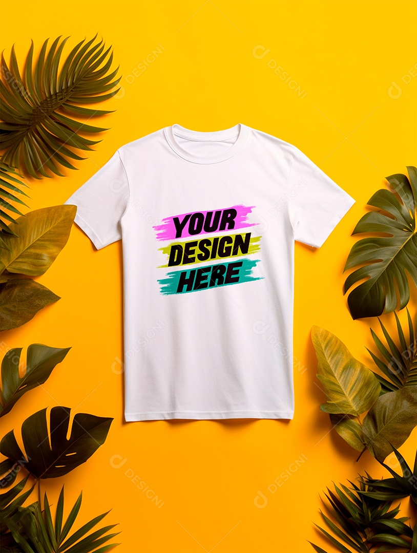 Mockup de Camiseta Branca PSD Editável