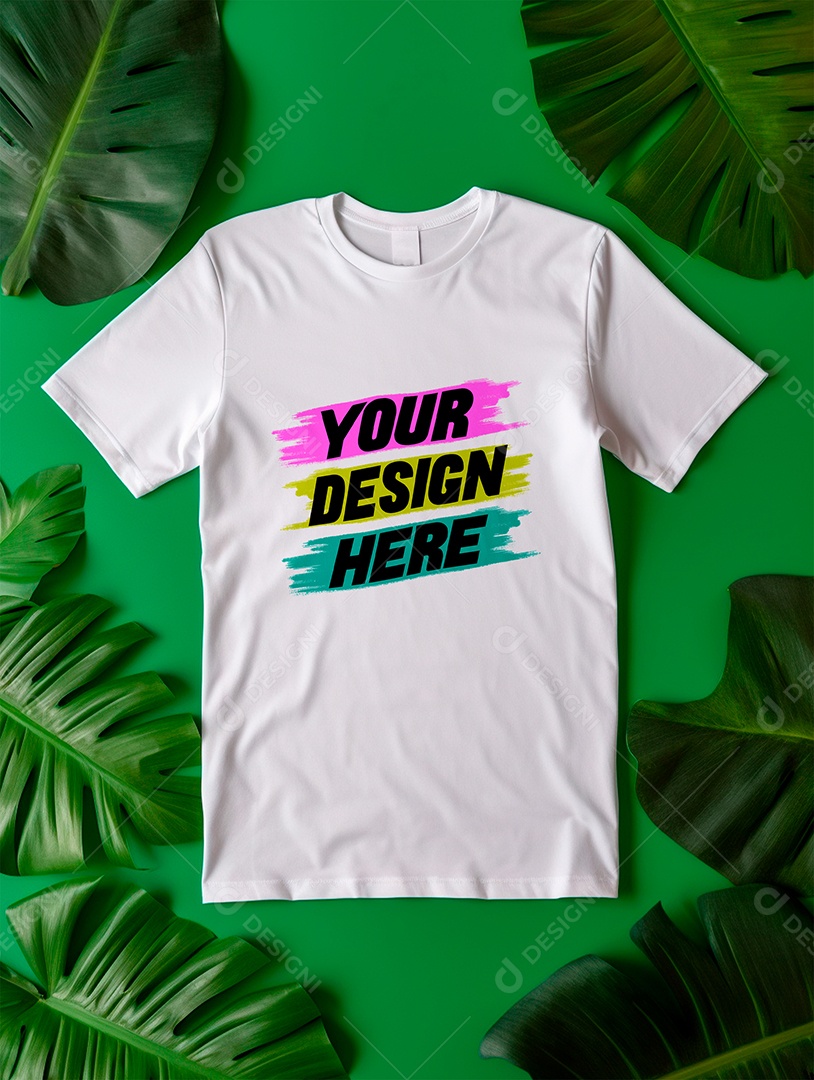 Mockup de Camiseta Branca PSD Editável