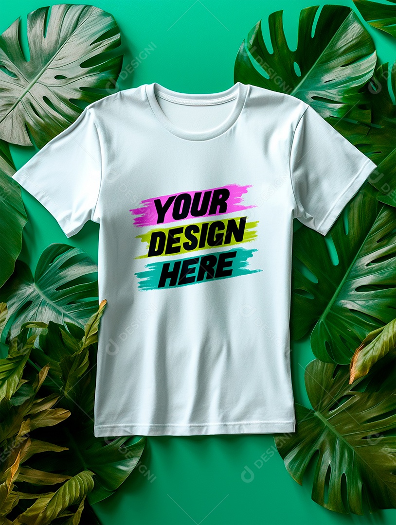 Mockup de Camiseta Branca PSD Editável
