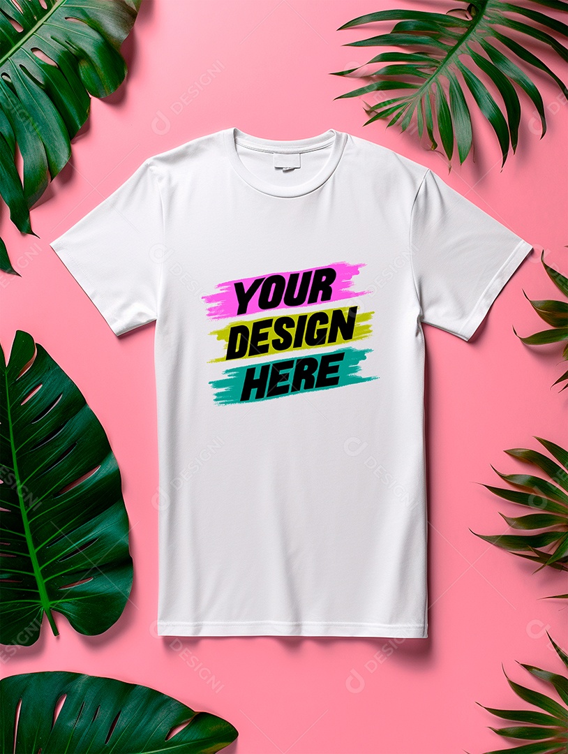 Mockup de Camiseta Branca PSD Editável