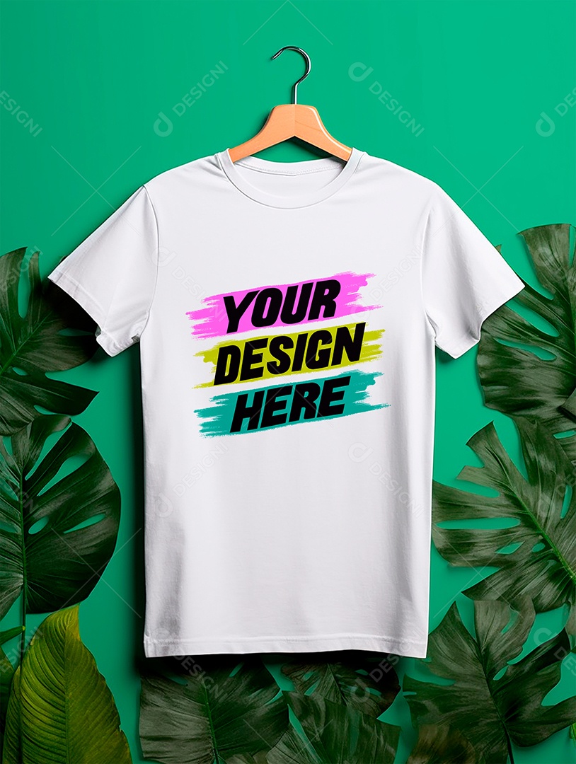 Mockup de Camiseta Branca PSD Editável