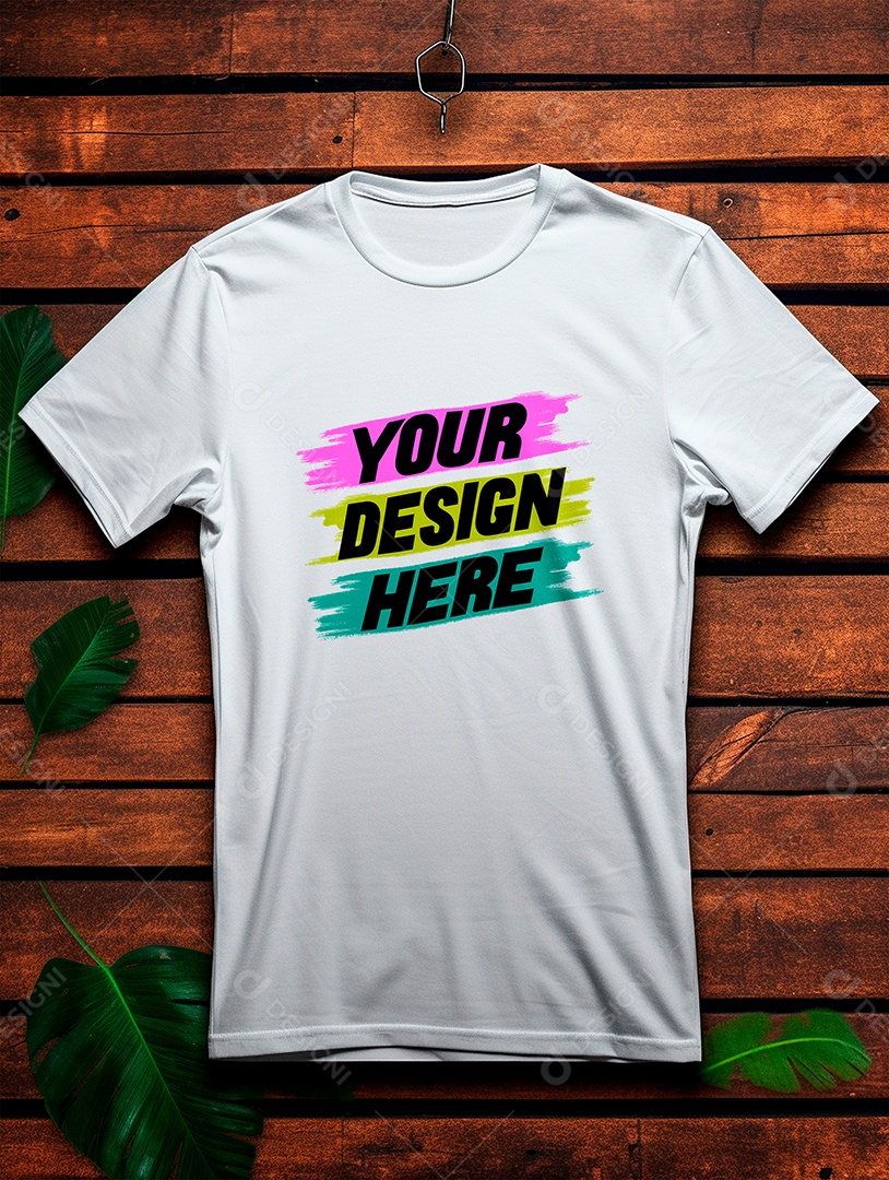 Mockup de Camiseta Branca PSD Editável