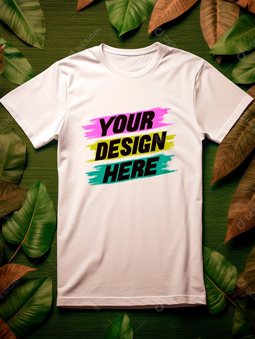 Mockup de Camiseta Branca PSD Editável