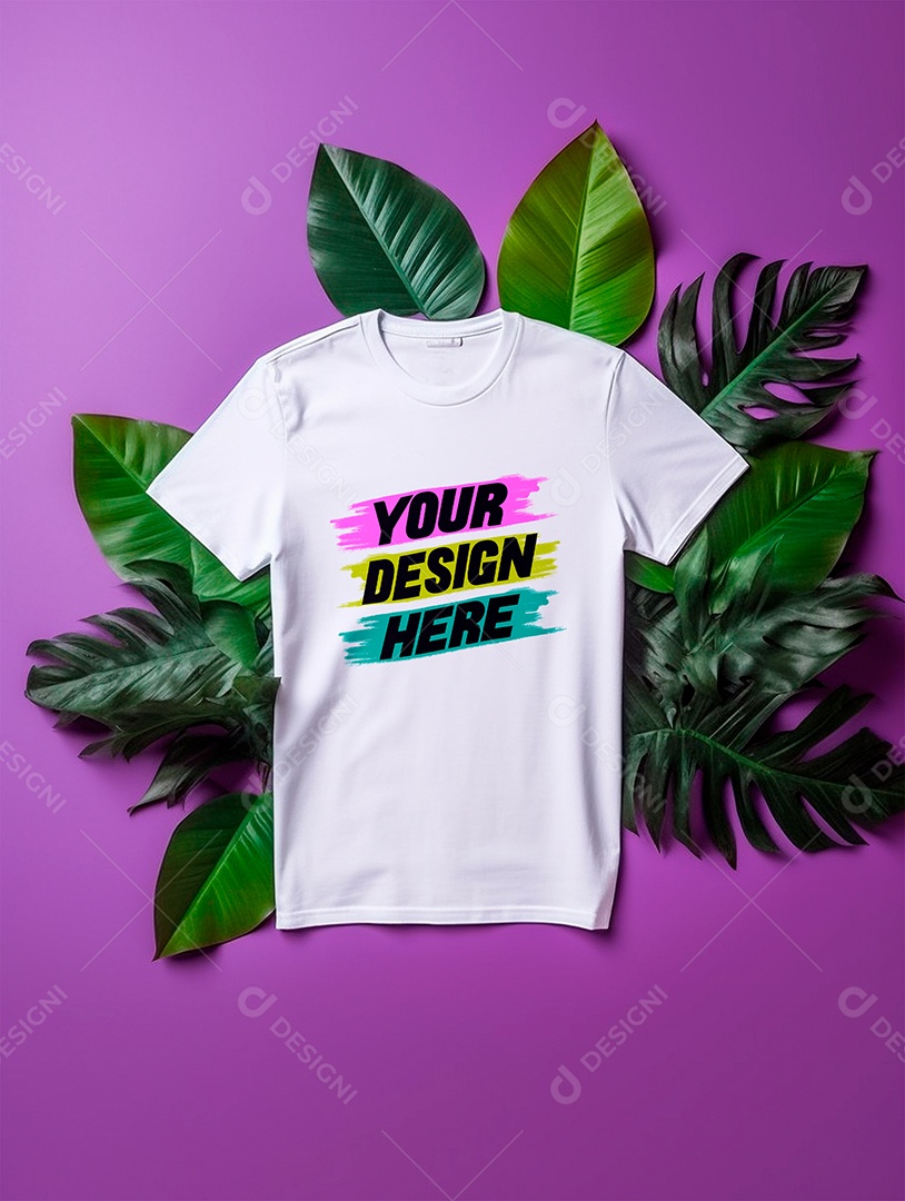 Mockup de Camiseta Branca PSD Editável