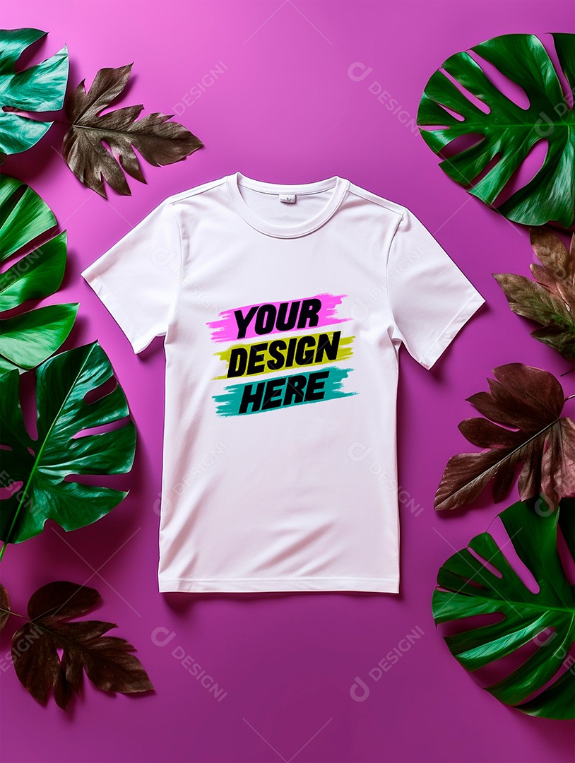 Mockup de Camiseta Branca PSD Editável