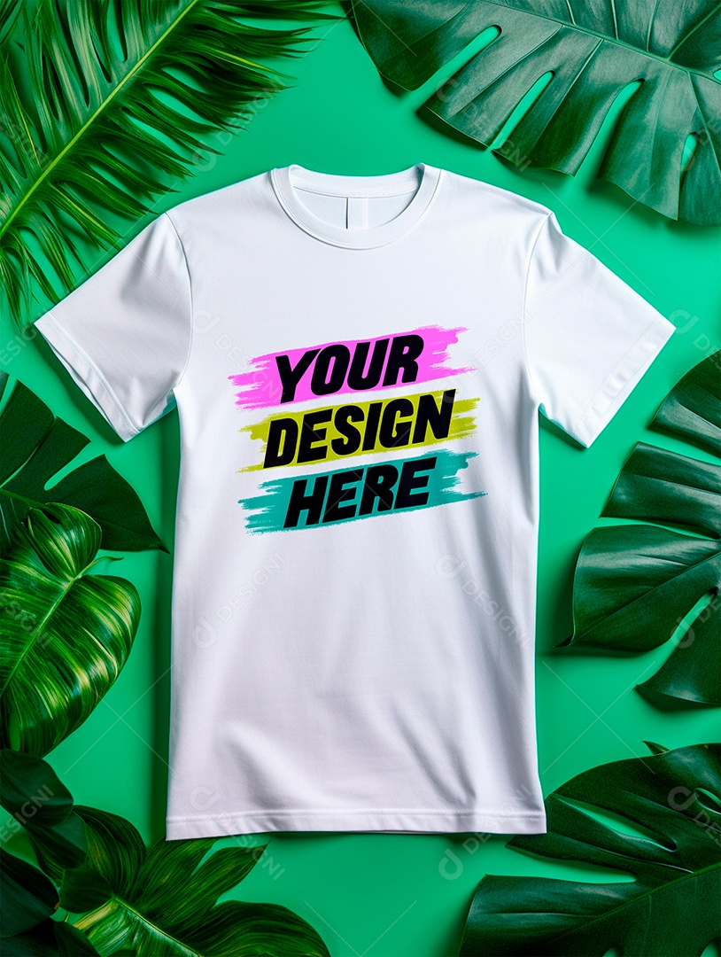 Mockup de Camiseta Branca PSD Editável