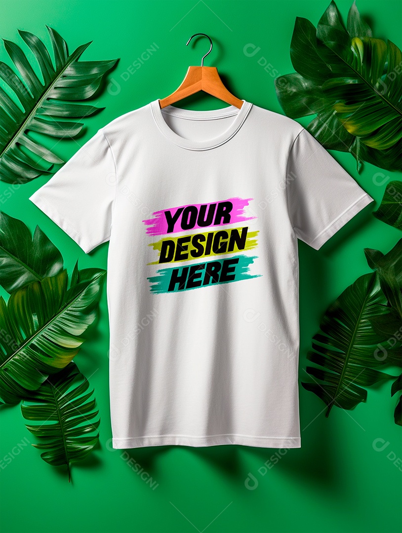 Mockup de Camiseta Branca PSD Editável