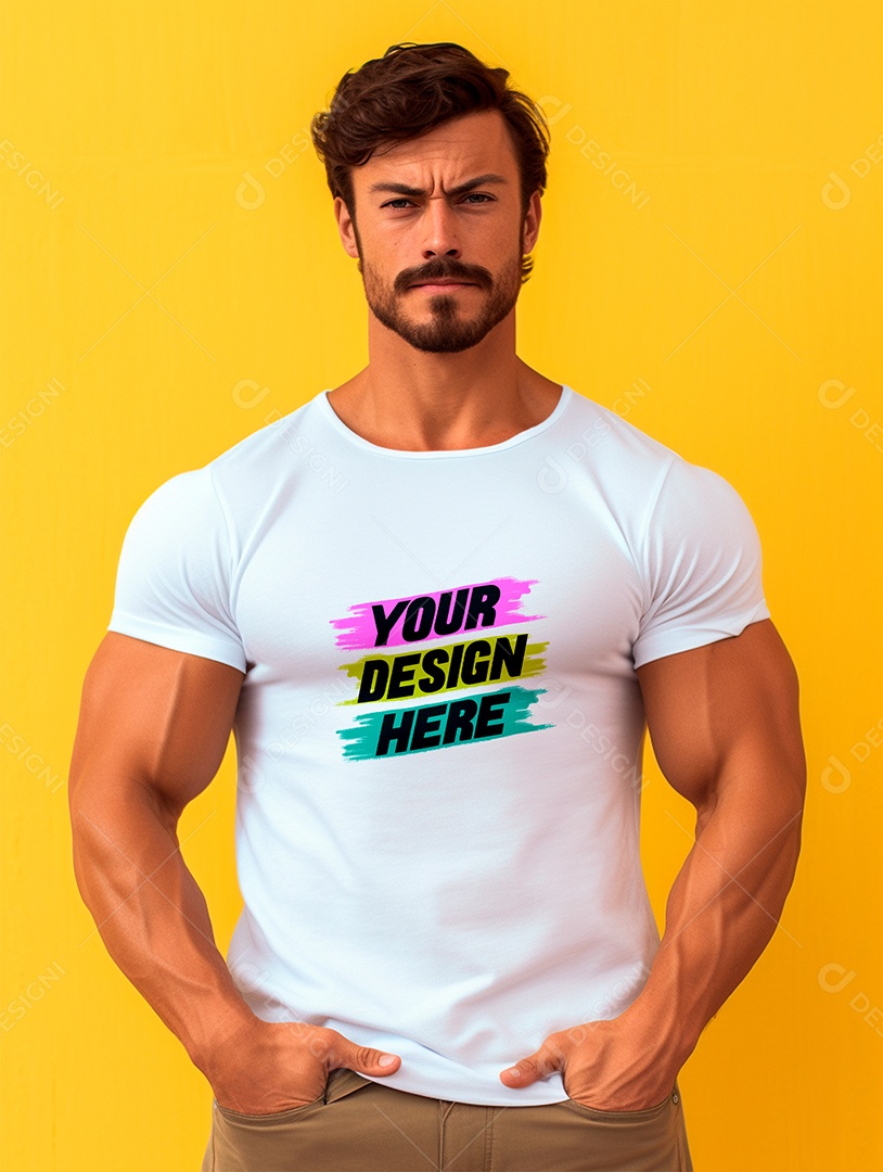 Mockup de Camiseta Branca PSD Editável