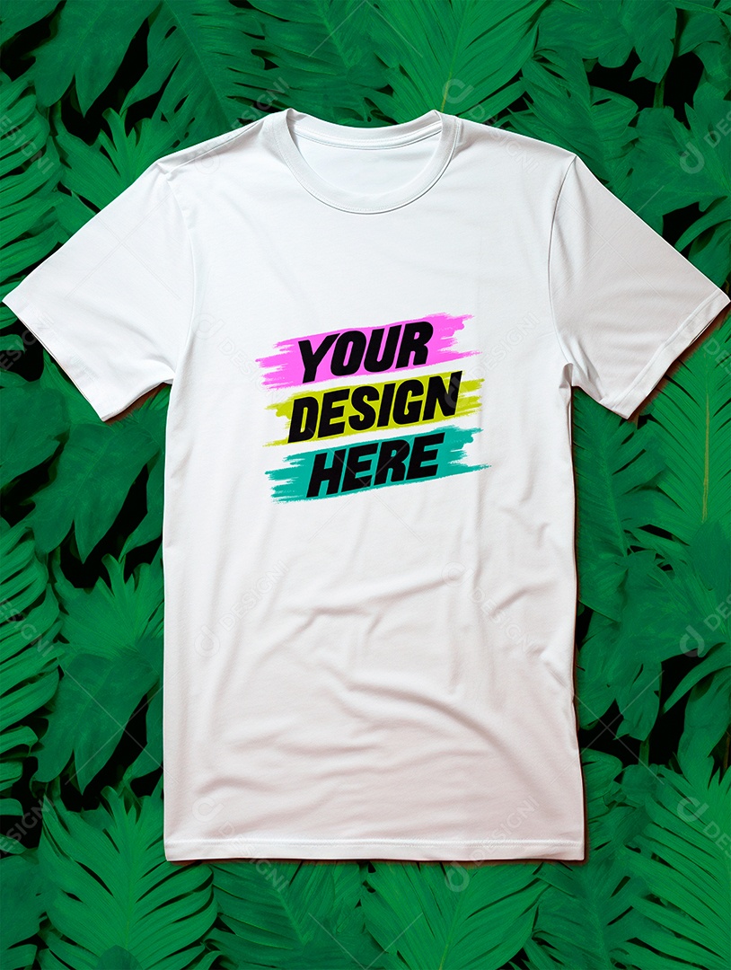 Camisa Mockup Manga Curta PSD Editável