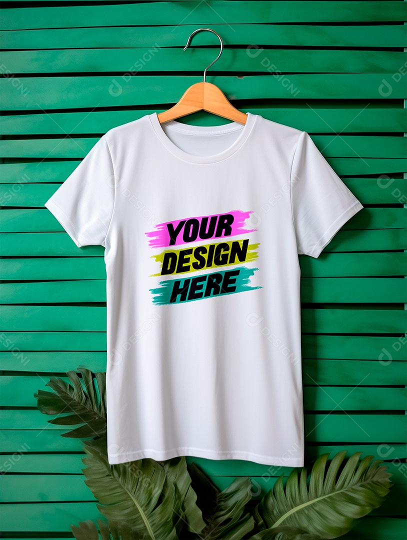 Camisa Mockup Manga Curta PSD Editável