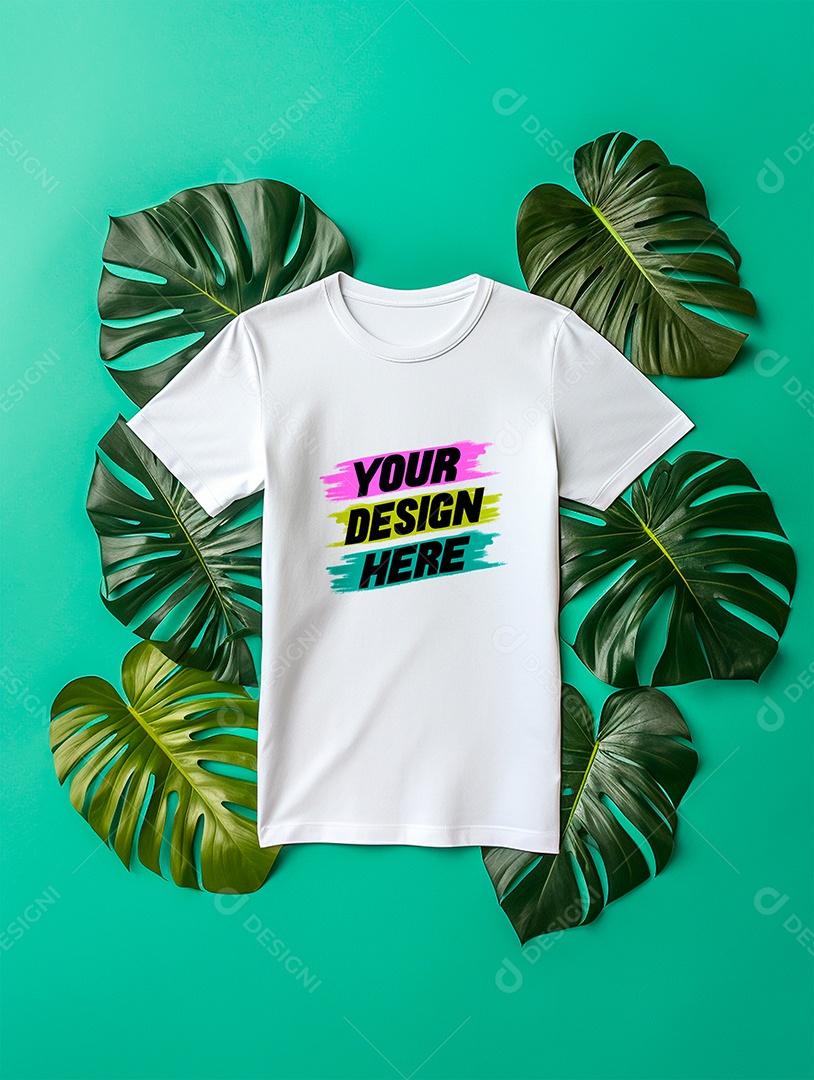 Camisa Mockup Manga Curta PSD Editável