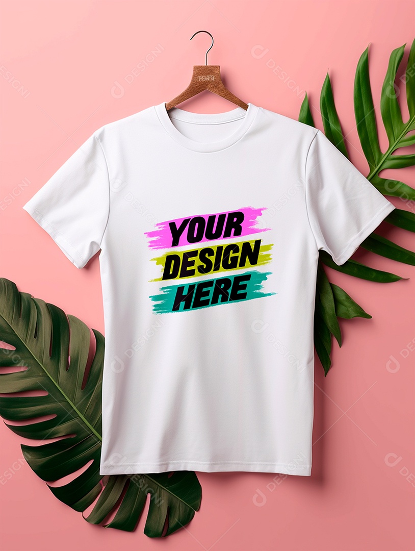 Camisa Mockup Manga Curta PSD Editável