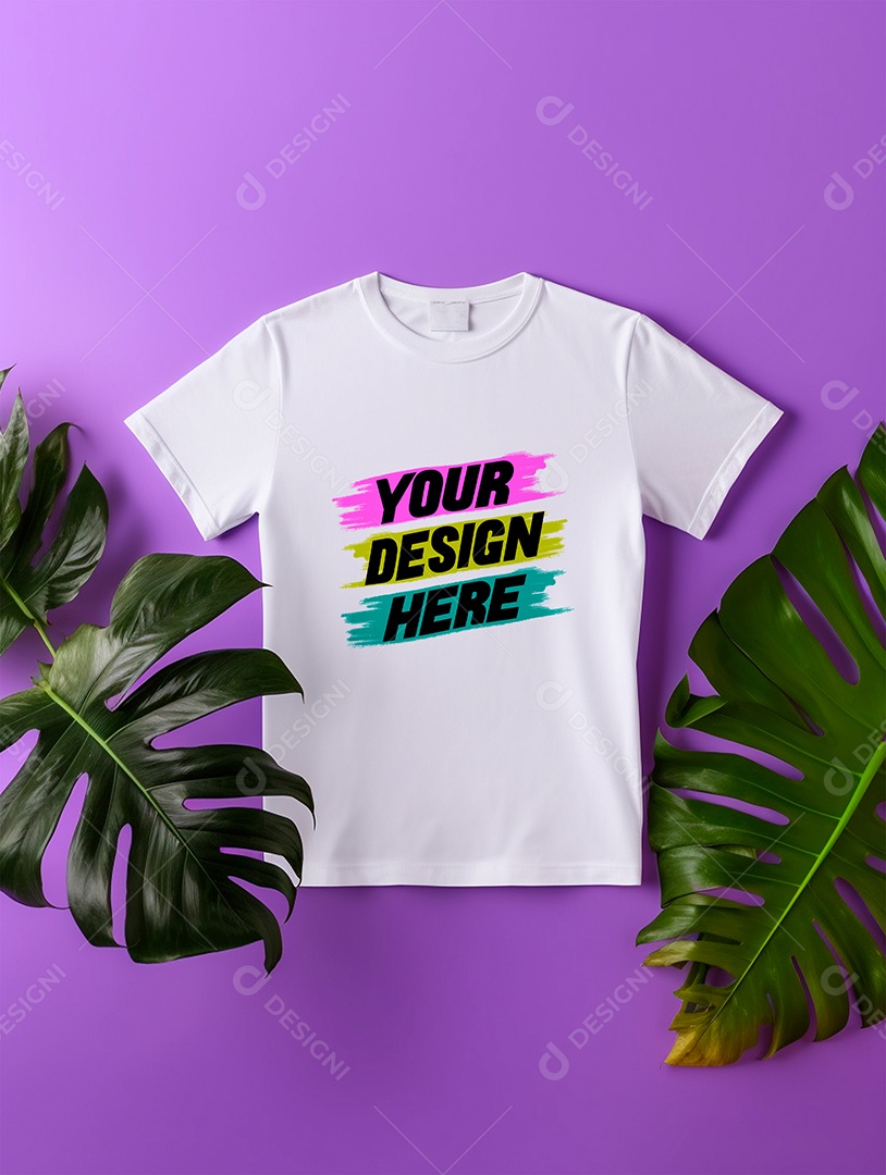 Camisa Mockup Manga Curta PSD Editável